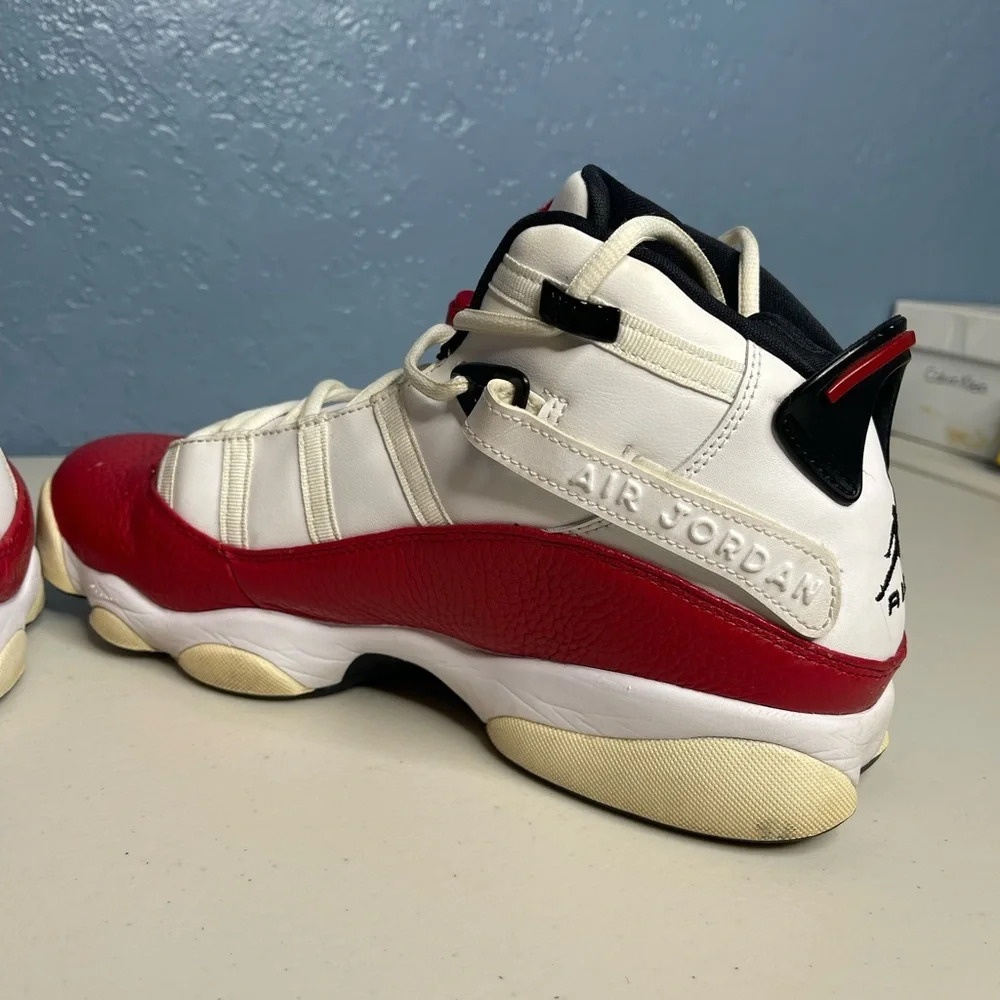 Nike Jordan 6 rings Red and White Air Jordan Sneakers men size 10.5 no box